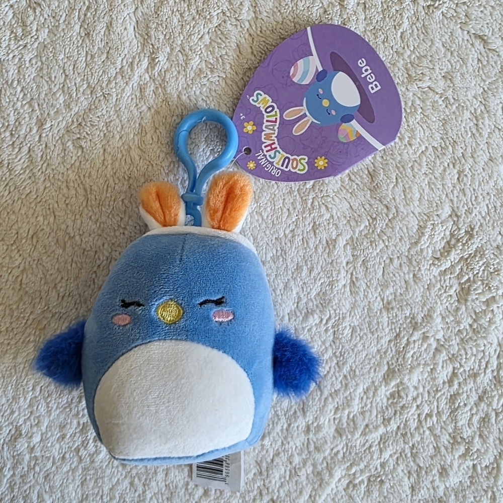 NWT limited edition Easter 2024 mini Squishmallows key chains 3.5' clip on Bebe